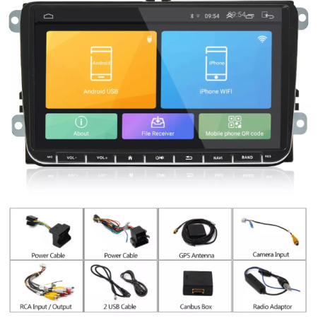 NAVIGATIE VOLKSWAGEN, ANDROID 9.1, 1GB RAM + 16GB ROM, 9 INCH 