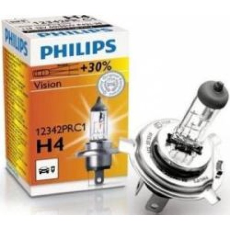 Bec PHILIPS Vision , +30%, H4, 12V, 55W